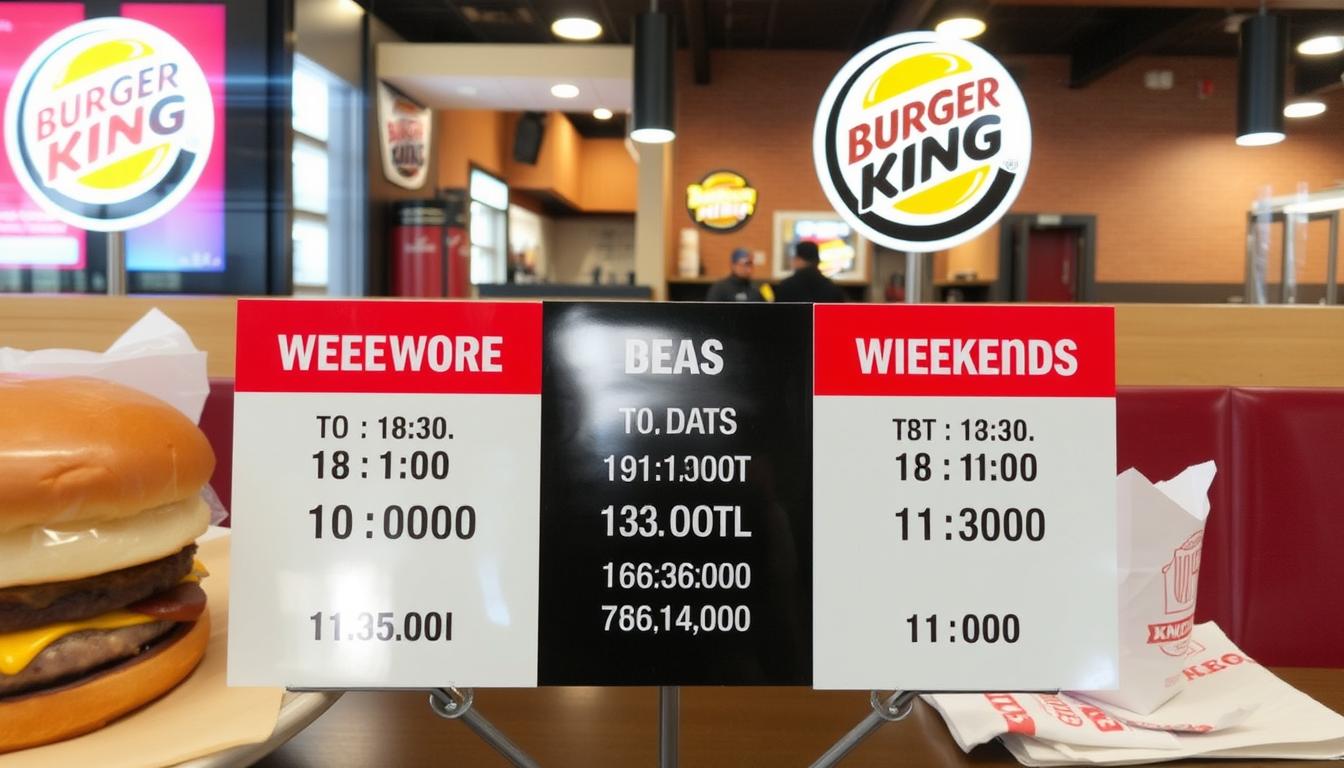 Burger King Breakfast Menu Hours