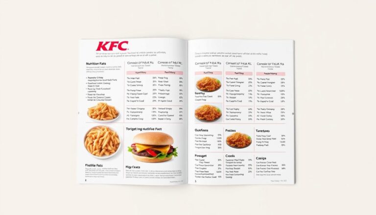 KFC Nutrition Menu
