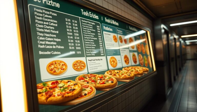Subway Pizza items menu