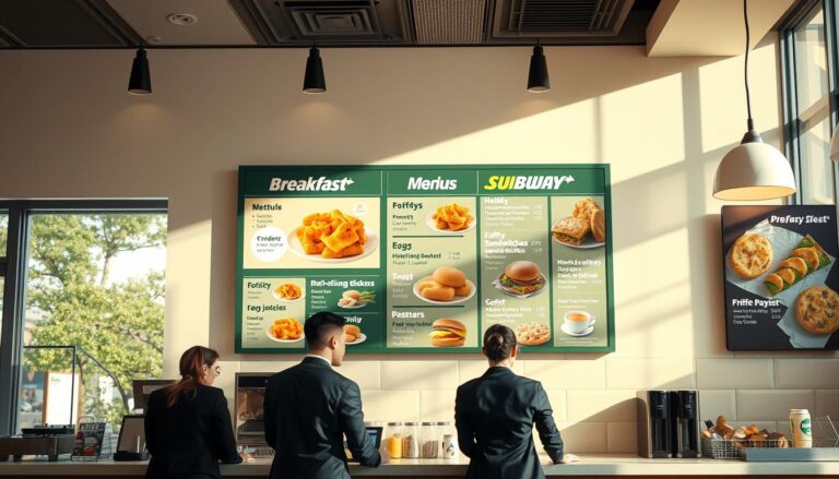Subway breakfast menu