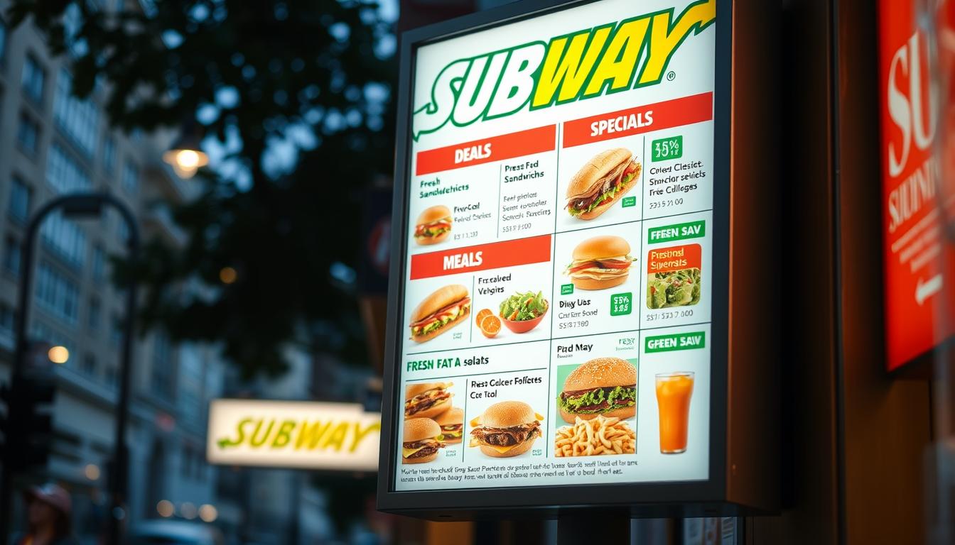 Subway deals menu