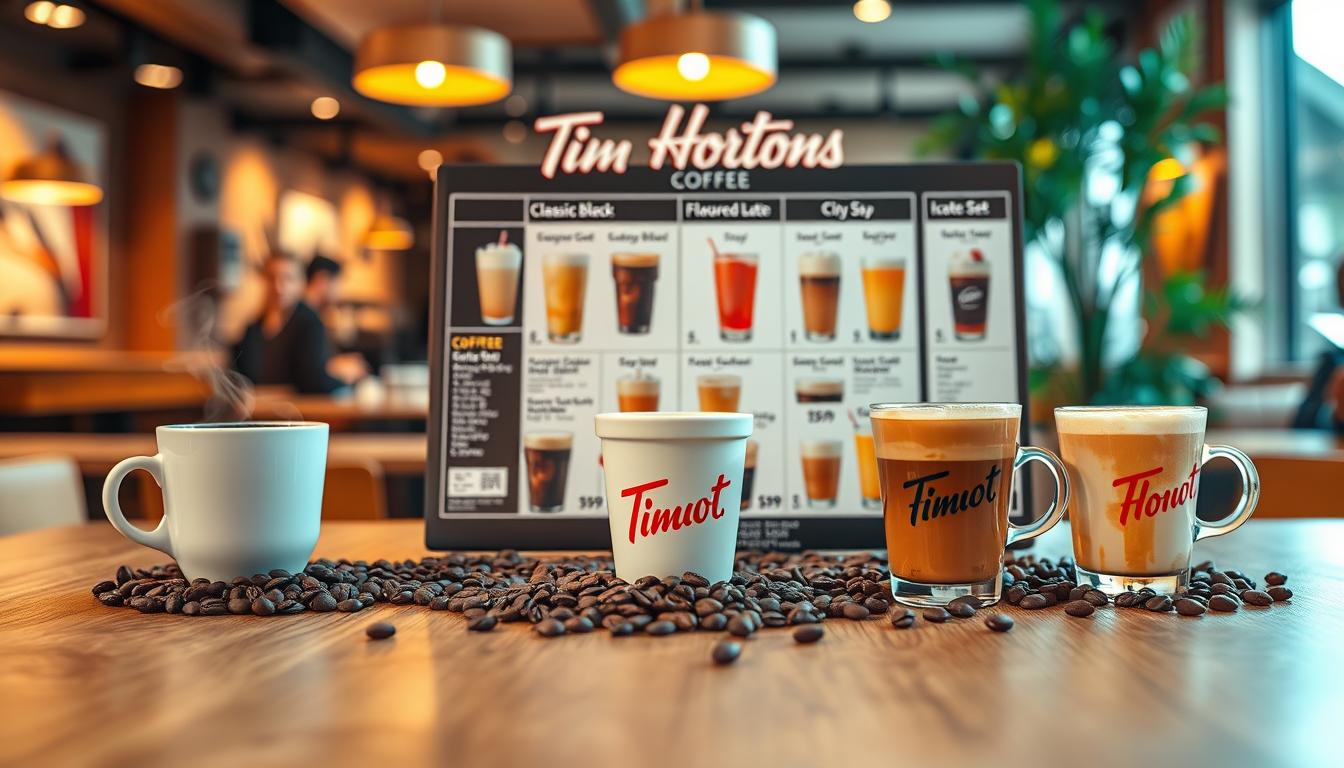 tim hortons coffee menu
