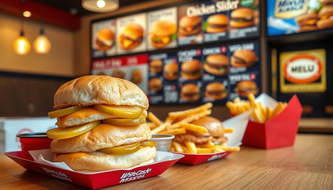 white castle hamburger menu